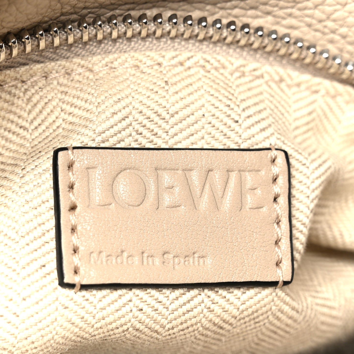 Calfskin Small Puzzle Bag Light Oat