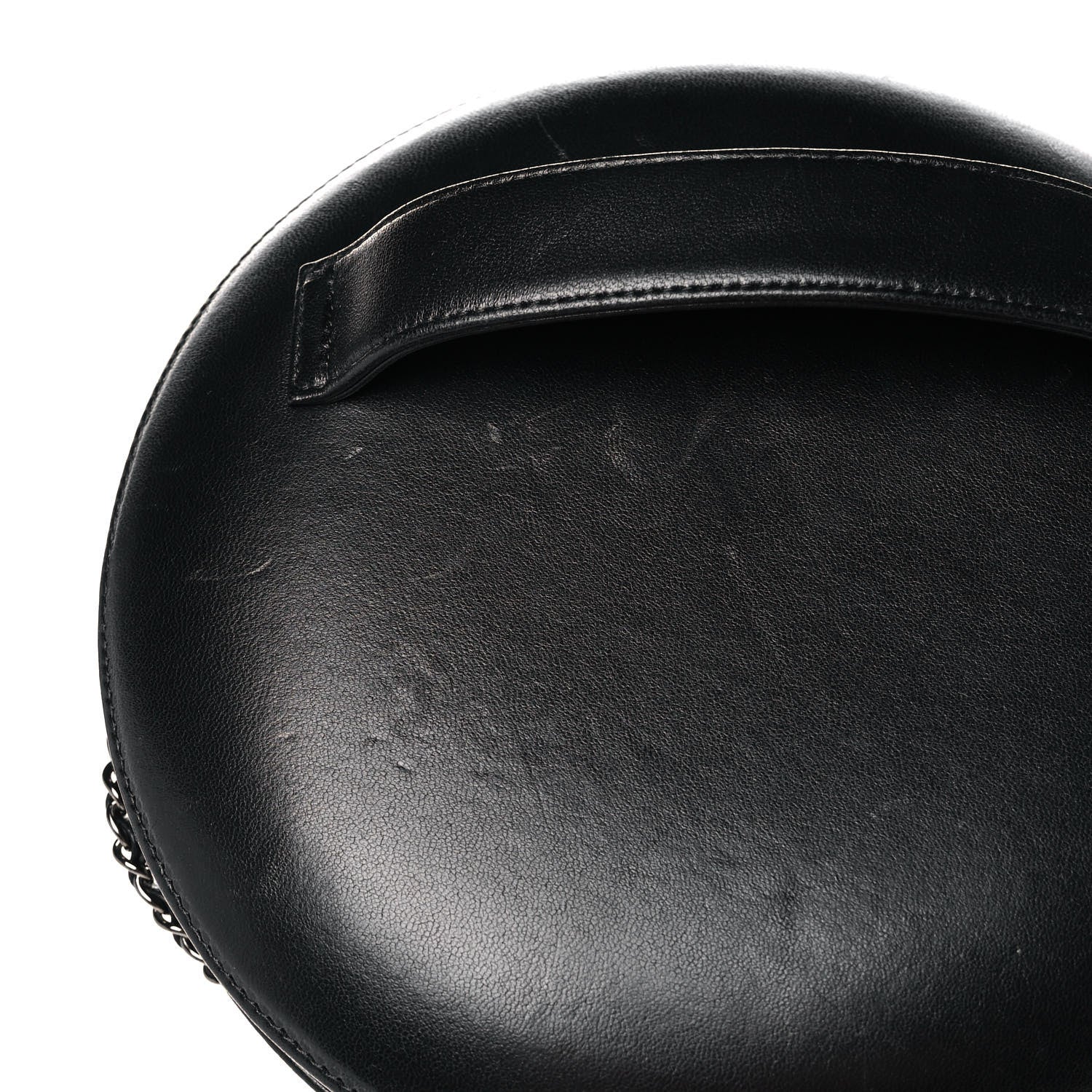 Chanel Lambskin Chain Fringe Round Clutch With Chain Black 13 of 15