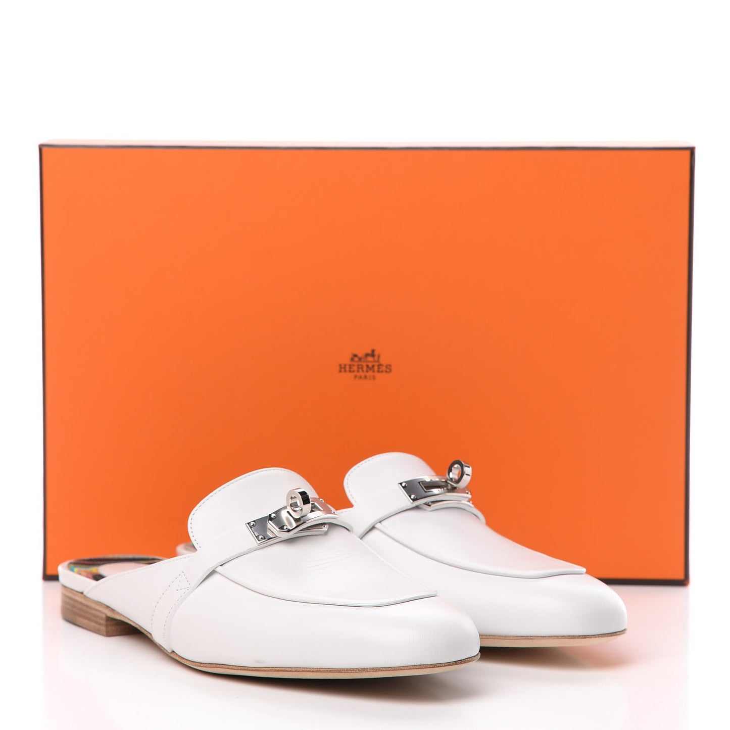 Calfskin Oz Mules 37 White