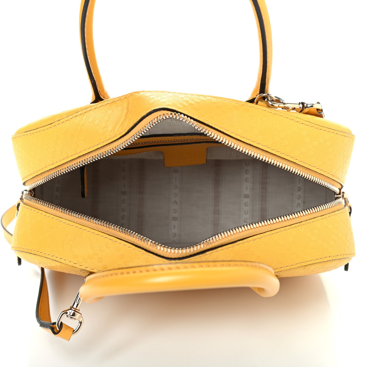 Calfskin Diamante Small Top Handle Bag Yellow