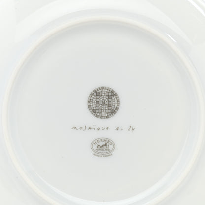 Hermes Porcelain Mosaique Au 24 Platine Soup Bowl Set of 2 5 of 8