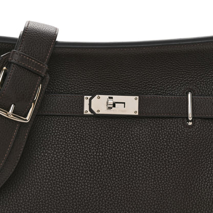 Hermes Taurillon Clemence Jypsiere 34 Chocolate 9 of 12