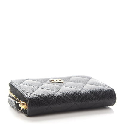 Chanel Caviar Quilted Zip Coin Purse Black 6 of 9