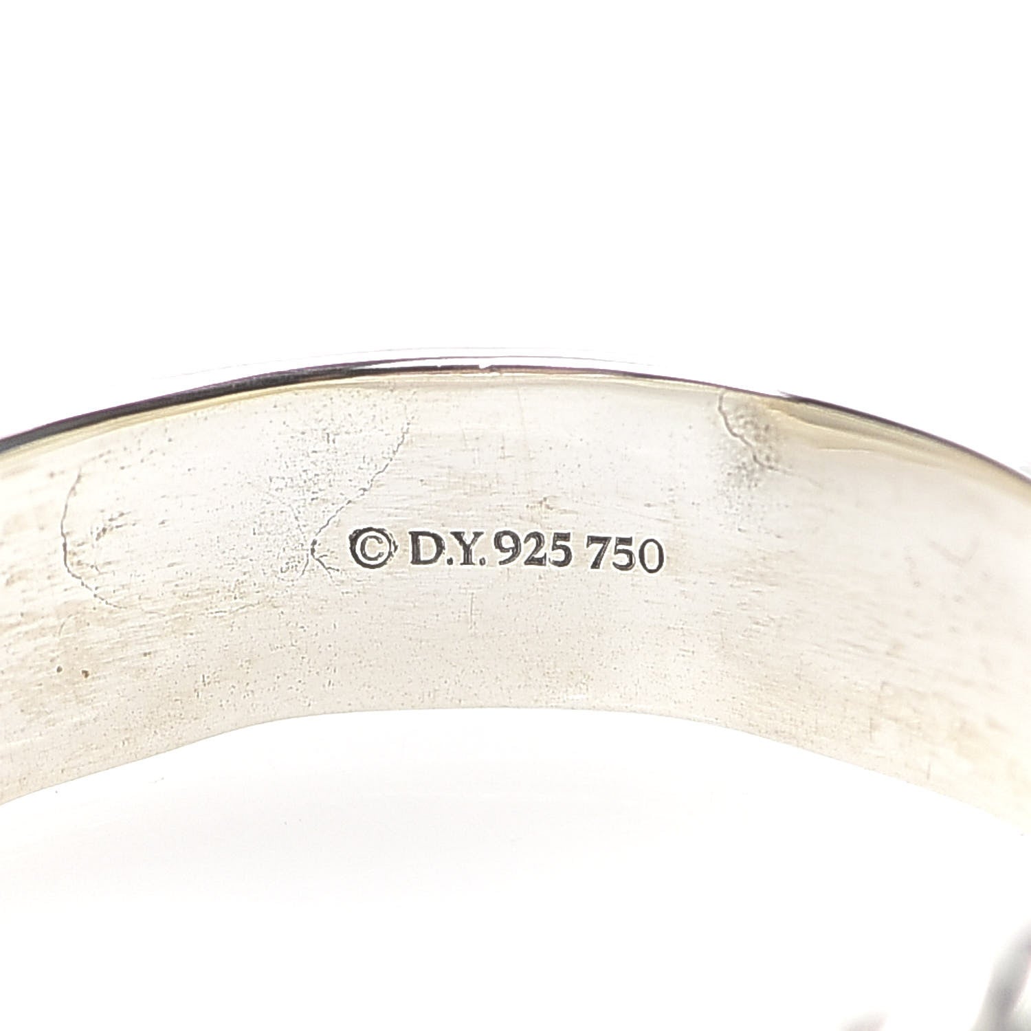 David Yurman Sterling Silver 18K Yellow Gold Narrow Crossover Ring 53 6.5 4 of 6