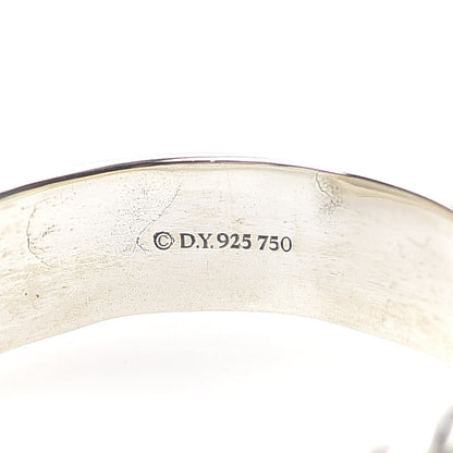 David Yurman Sterling Silver 18K Yellow Gold Narrow Crossover Ring 53 6.5 4 of 6