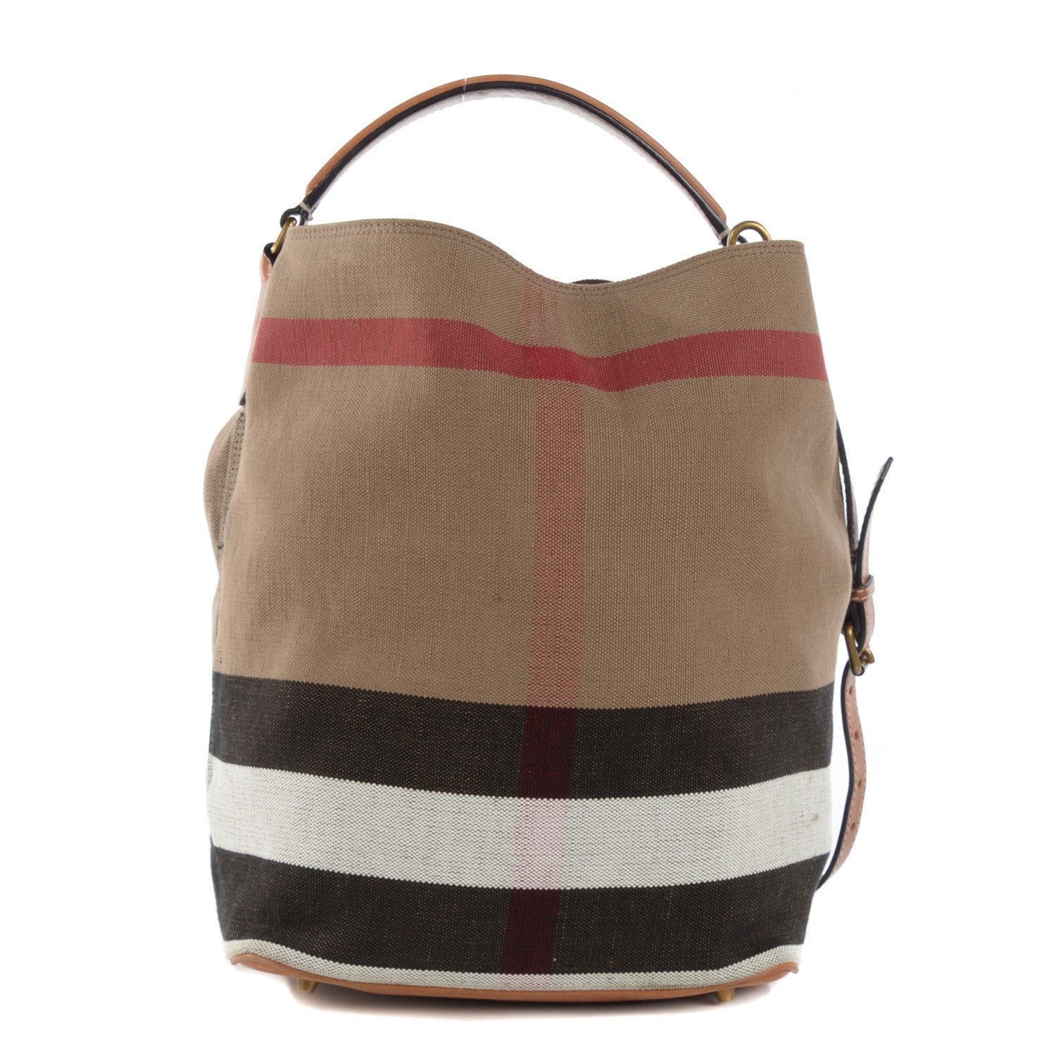 Burberry Canvas Mega Check Medium Susanna Hobo Saddle Brown 1 of 10