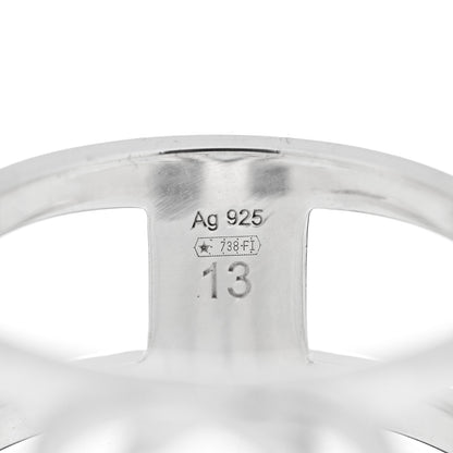 Gucci Sterling Silver 9mm Interlocking G Open Band Ring 52 6 4 of 4