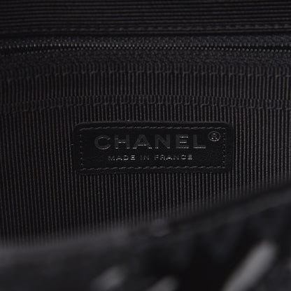 Chanel Tweed Patchwork Jumbo Single Flap Black 6 of 13