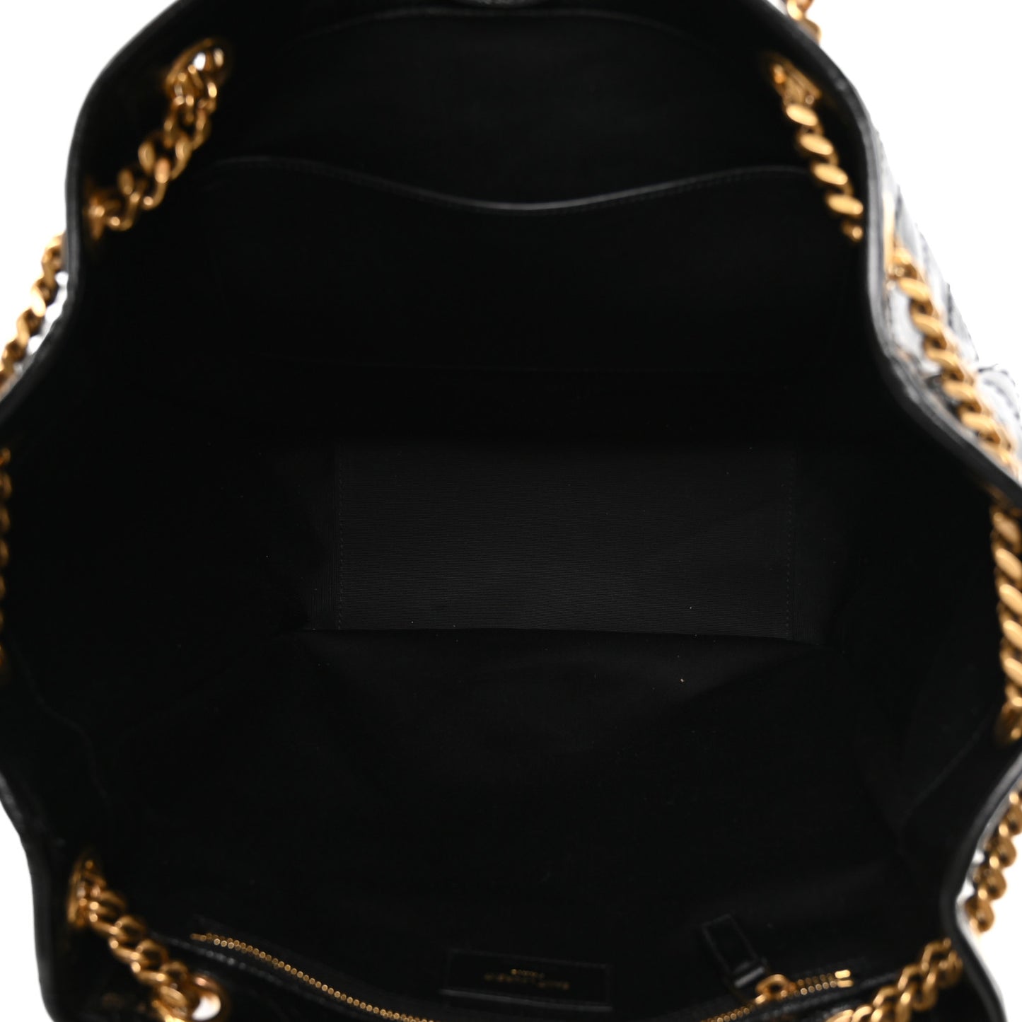 Crinkled Calfskin Matelasse Monogram Niki Multipocket Shopping Tote Black