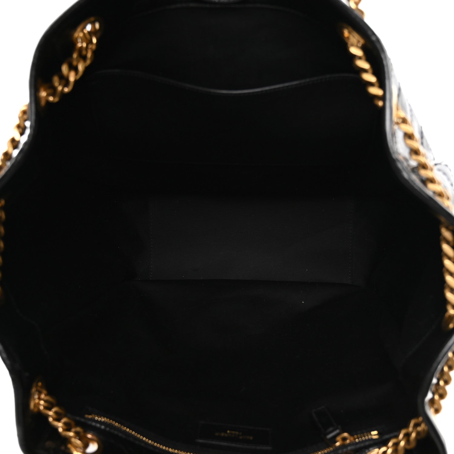 Saint Laurent Crinkled Calfskin Matelasse Monogram Niki Multipocket Shopping Tote Black 5 of 10
