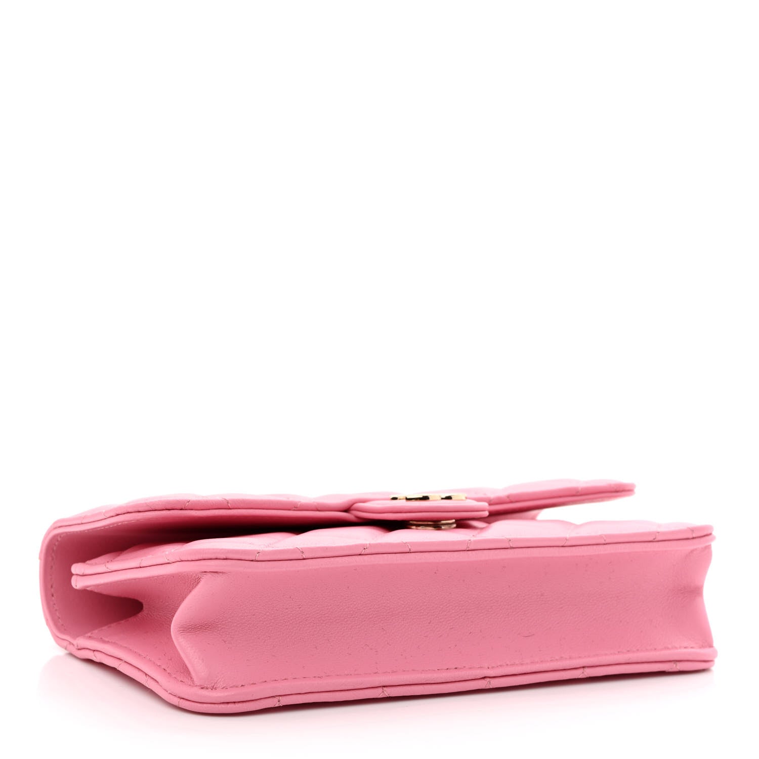Chanel Lambskin Quilted Flap Phone Holder With Chain Pink 4 of 12