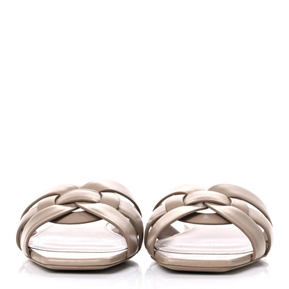Saint Laurent Calfskin Tribute 05 Slide Sandals 36 Dark Beige 2 of 8