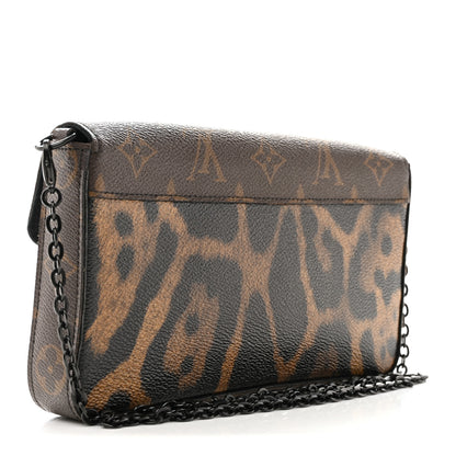 Louis Vuitton Monogram Animal Print Pochette Felicie Chain Wallet 4 of 19