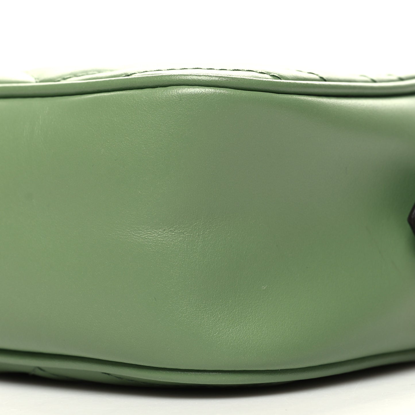 Calfskin Matelasse Chevron Small GG Marmont Chain Shoulder Bag Salamander Green