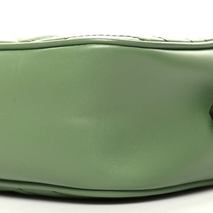 Gucci Calfskin Matelasse Chevron Small GG Marmont Chain Shoulder Bag Salamander Green 10 of 10