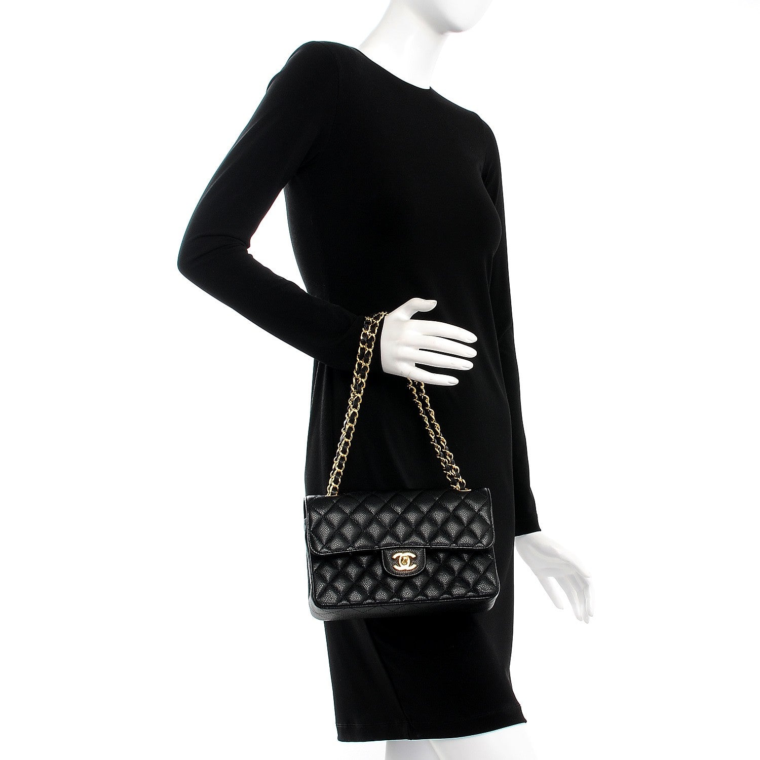 Chanel Caviar Quilted Small Double Flap Black 2 of 8
