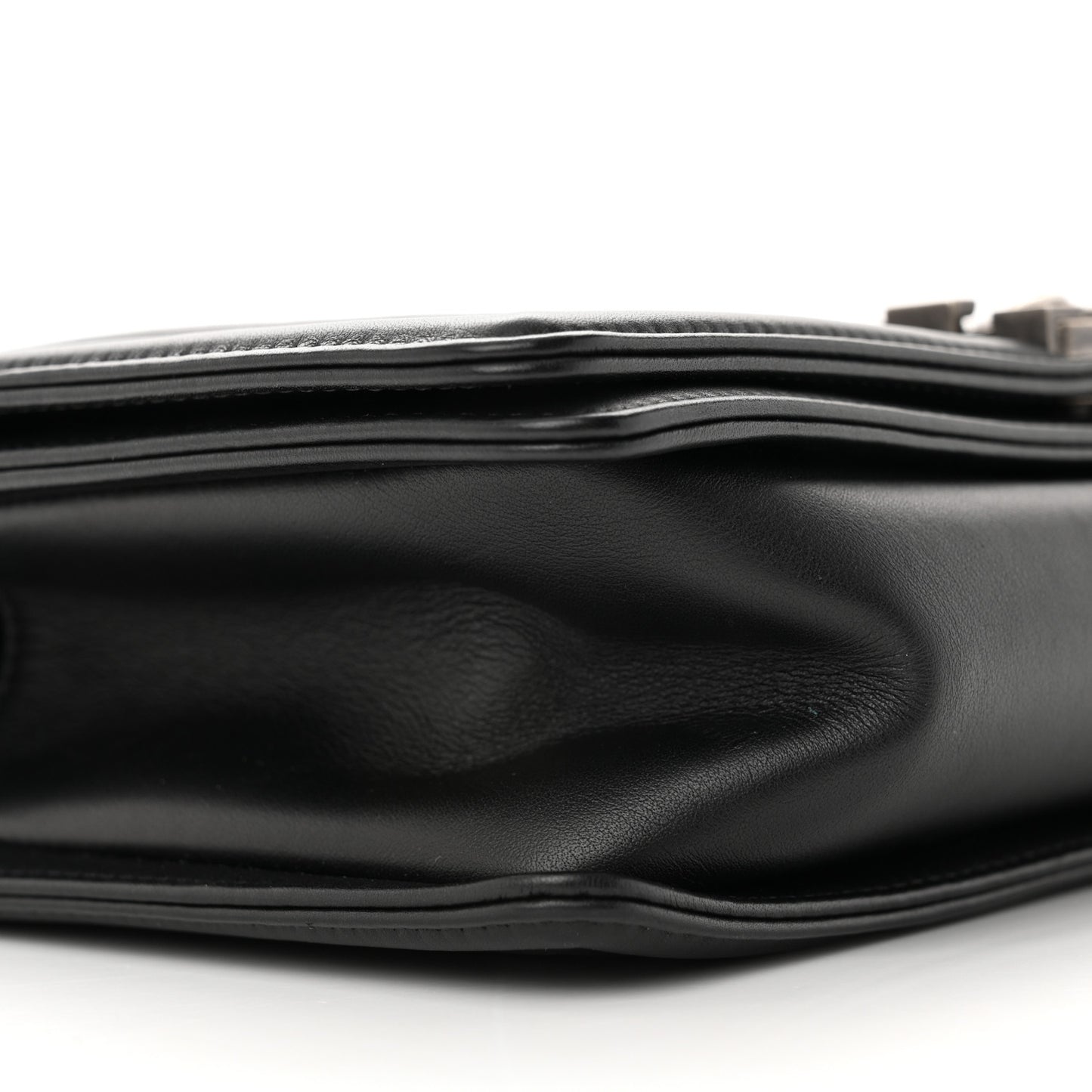 Calfskin Quilted Medium Boy Flap Black