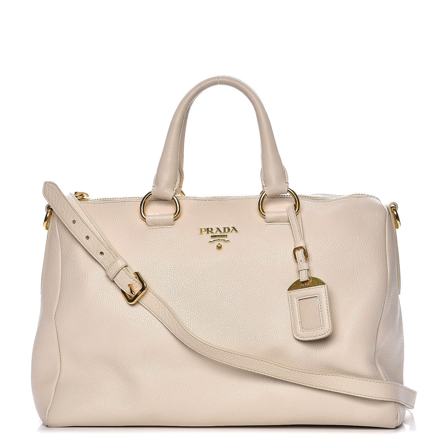 Vitello Daino Top Handle Zip Tote Sabbia
