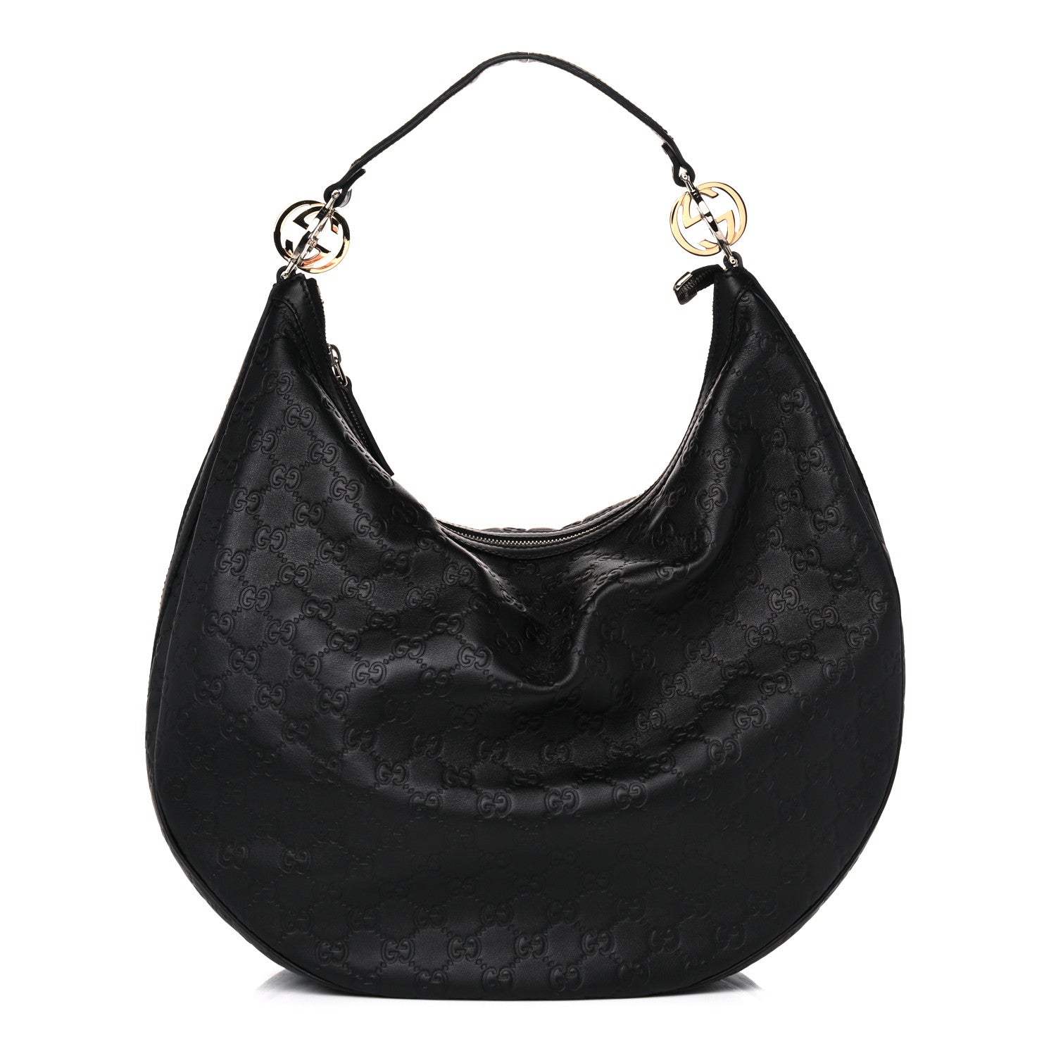 Gucci Guccissima Large GG Twins Hobo Black 1 of 9