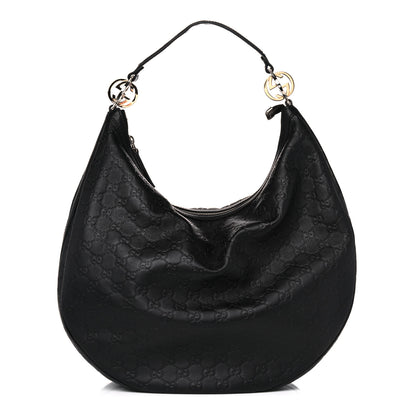 Gucci Guccissima Large GG Twins Hobo Black 1 of 9
