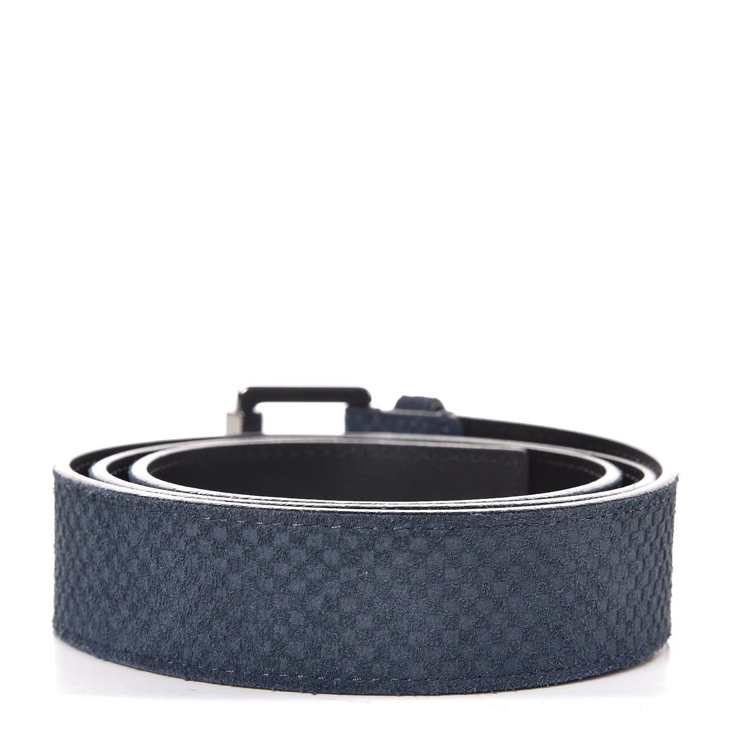 Suede Calfskin Mini Damier 40mm Belt 100 40 Blue