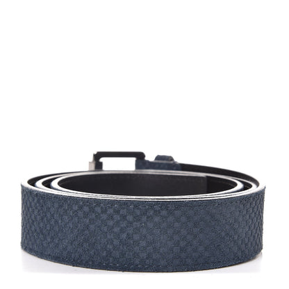 Louis Vuitton Suede Calfskin Mini Damier 40mm Belt 100 40 Blue 3 of 8