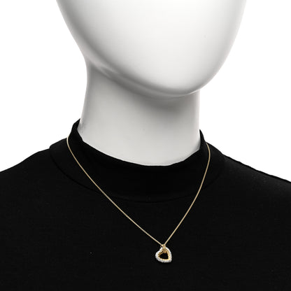 David Yurman DAVID YURMAN 18K Yellow Gold Diamond Open Heart Cable Pendant Necklace 2 of 4