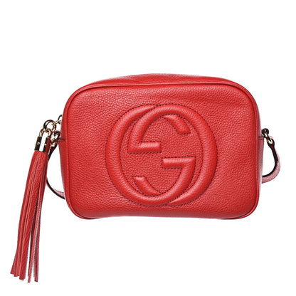 Gucci Pebbled Calfskin Small Soho Disco Bag Tabasco Red 1 of 10