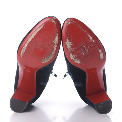 Christian Louboutin Veau Velours Moulamax 85 Booties 38.5 Petrol 5 of 8