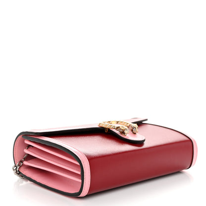Gucci Azalea Calfskin Enamel Mini Dionysus Chain Wallet New Cherry Red Wild Rose Off White 4 of 9