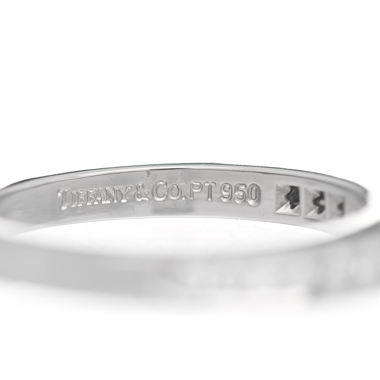 Tiffany Platinum Diamond .22ctw Half Circle Wedding Band Ring 48 4.5 5 of 5