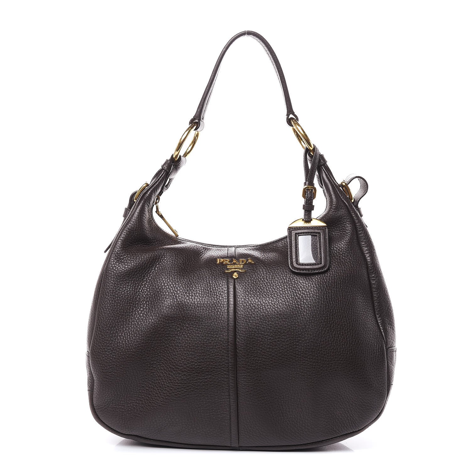 Prada Vitello Daino Hobo Teak 1 of 10