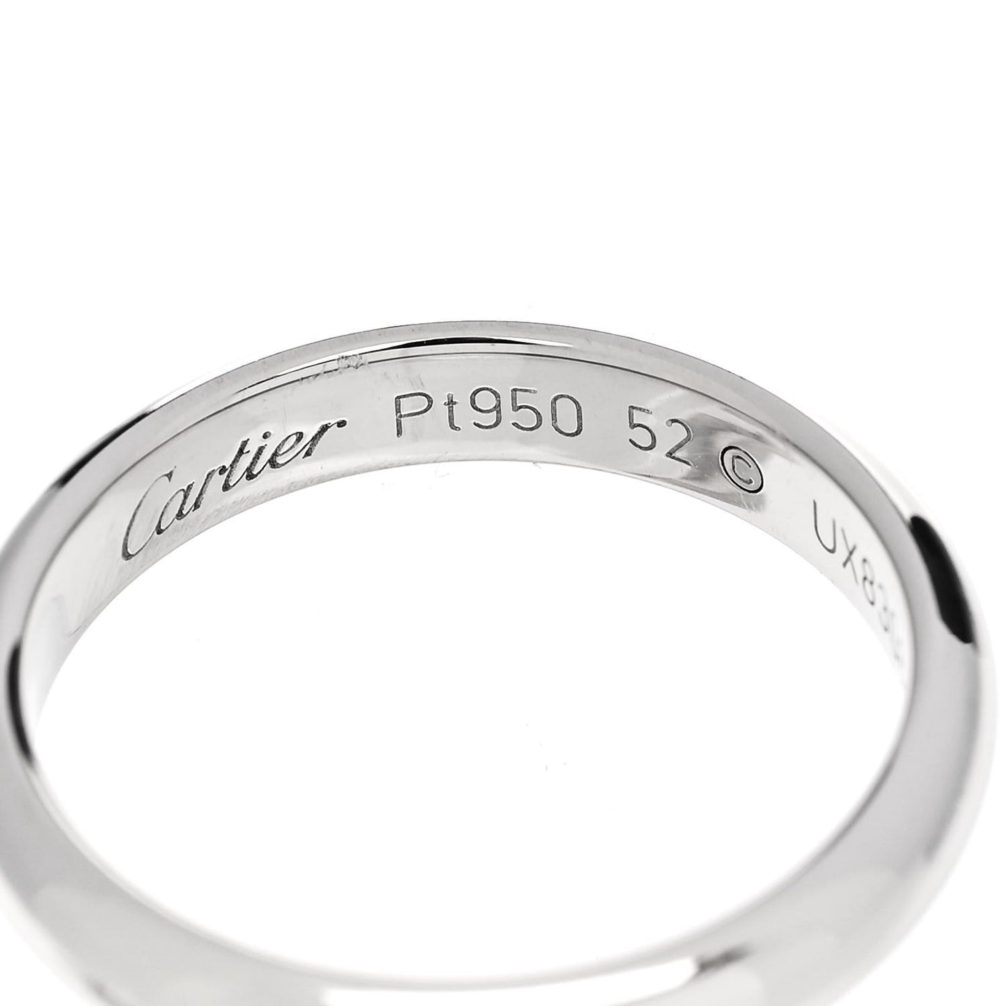 Platinum 3.5mm 1895 Wedding Band Ring 52 6
