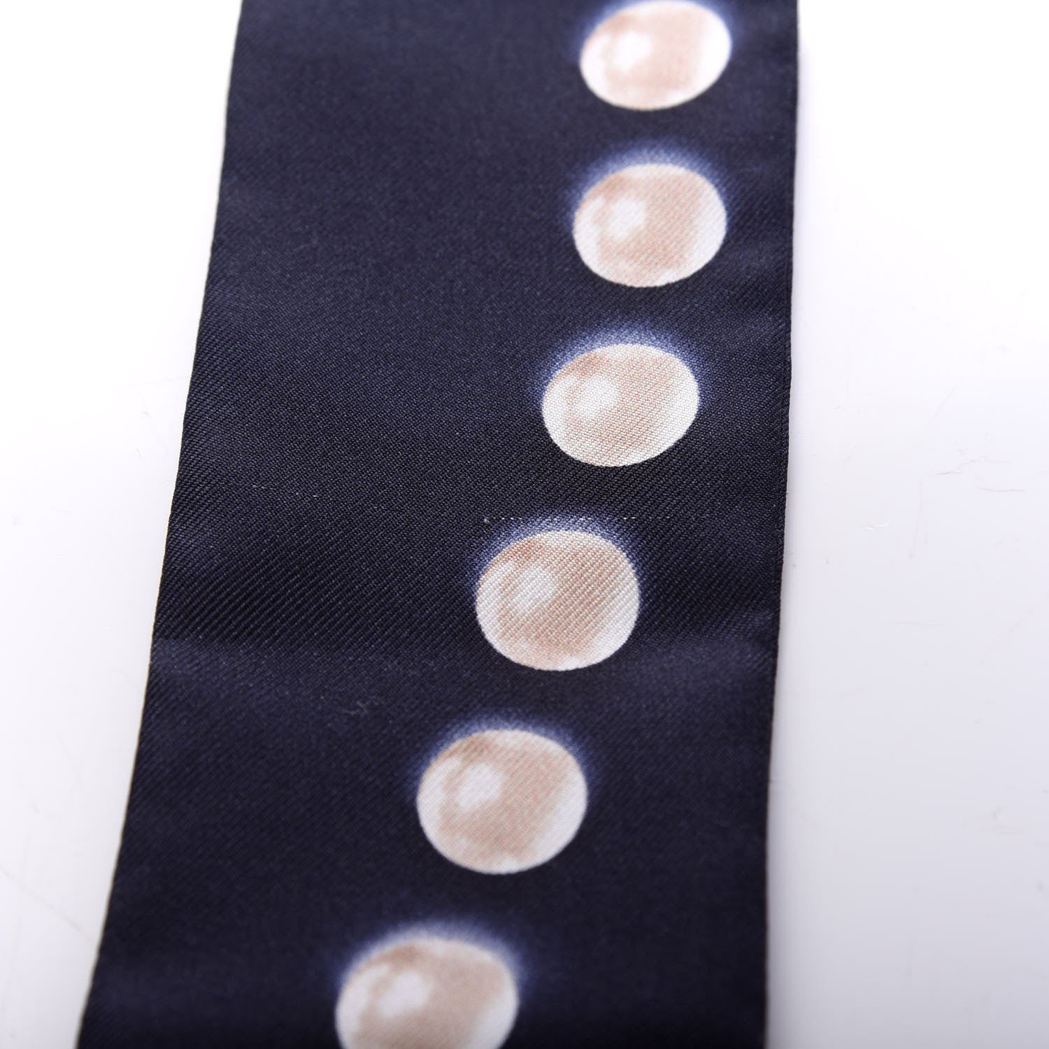 Chanel Silk Pearl CC Slim Bandeau Scarf Navy 4 of 4