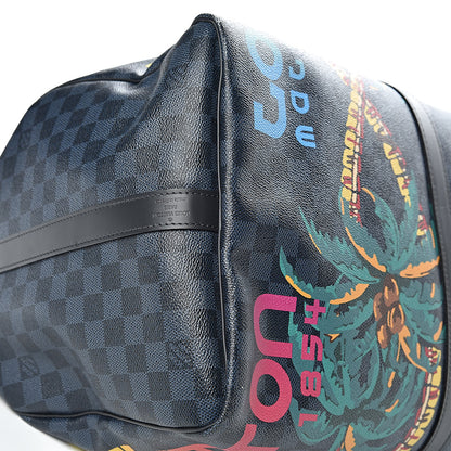 Louis Vuitton Damier Cobalt Jungle Keepall Bandouliere 55 9 of 15