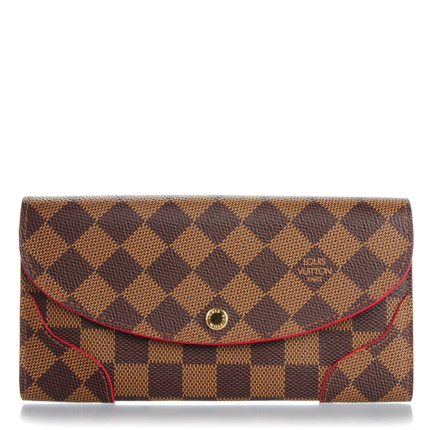 Damier Ebene Caissa Wallet Cherry