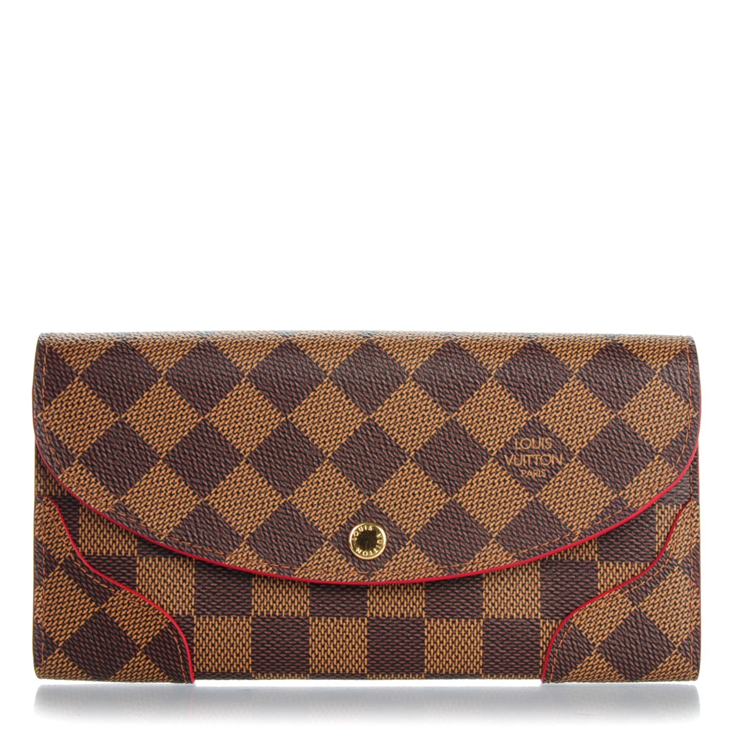 Louis Vuitton Damier Ebene Caissa Wallet Cherry 1 of 7