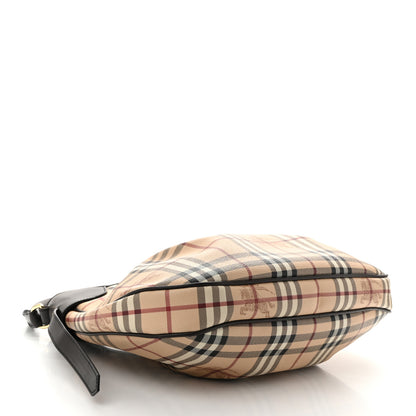 Burberry Haymarket Check Small Brooklyn Hobo Brown 4 of 11