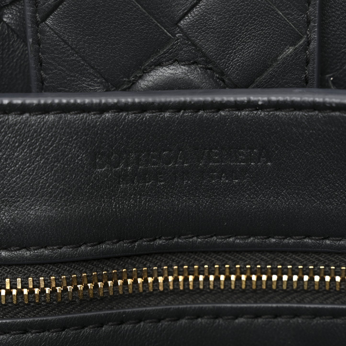 Nappa Intrecciato Small Andiamo With Chain Shoulder Bag Black