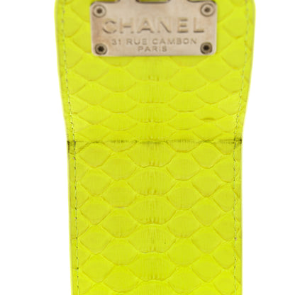 Chanel Snakeskin Mini CC Box Camera Bag Yellow 17 of 19