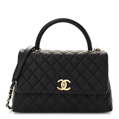 Chanel Caviar Quilted Small Coco Handle Flap Black 1 of 10