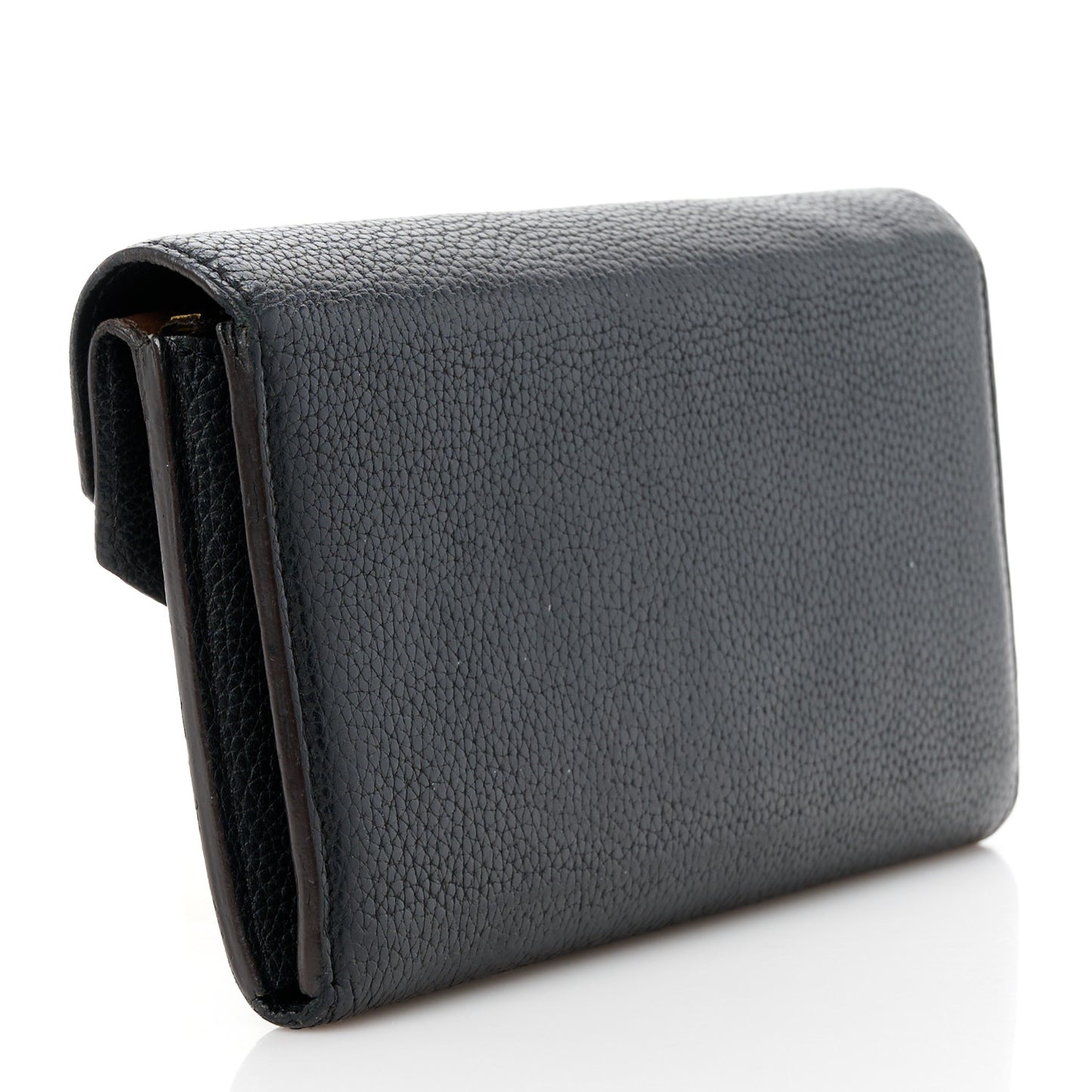 Calfskin Double V Wallet Black
