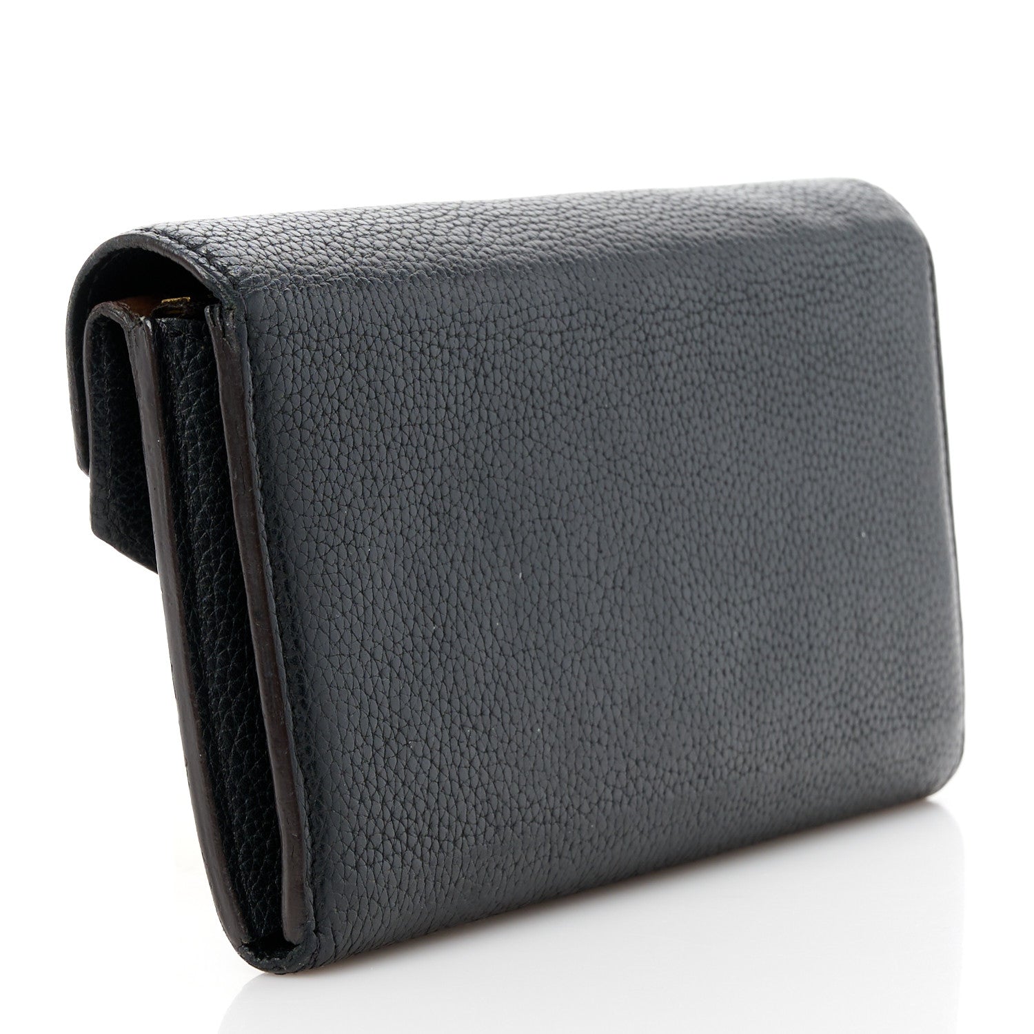 Louis Vuitton Calfskin Double V Wallet Black 3 of 10