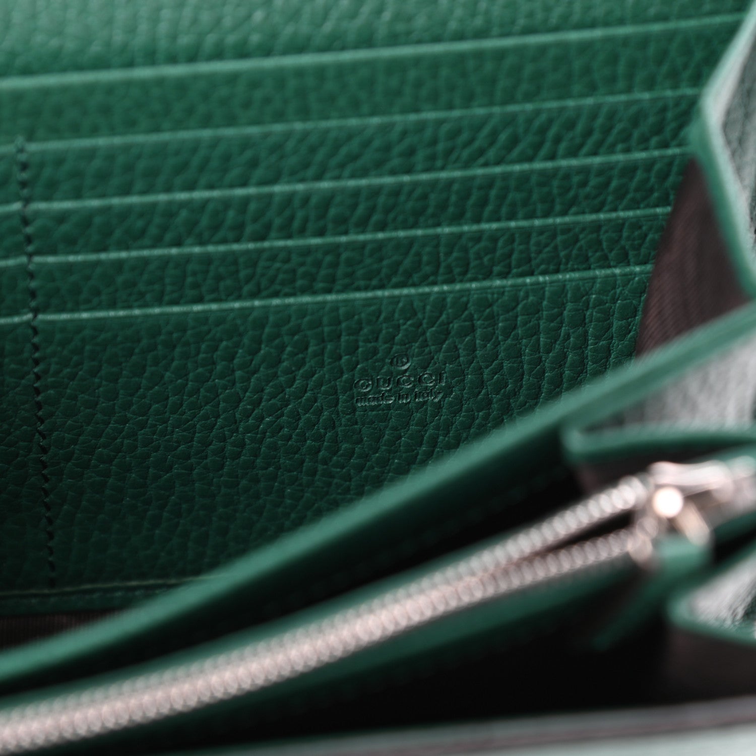 Gucci Calfskin Mini Dionysus Chain Wallet Emerald 6 of 9