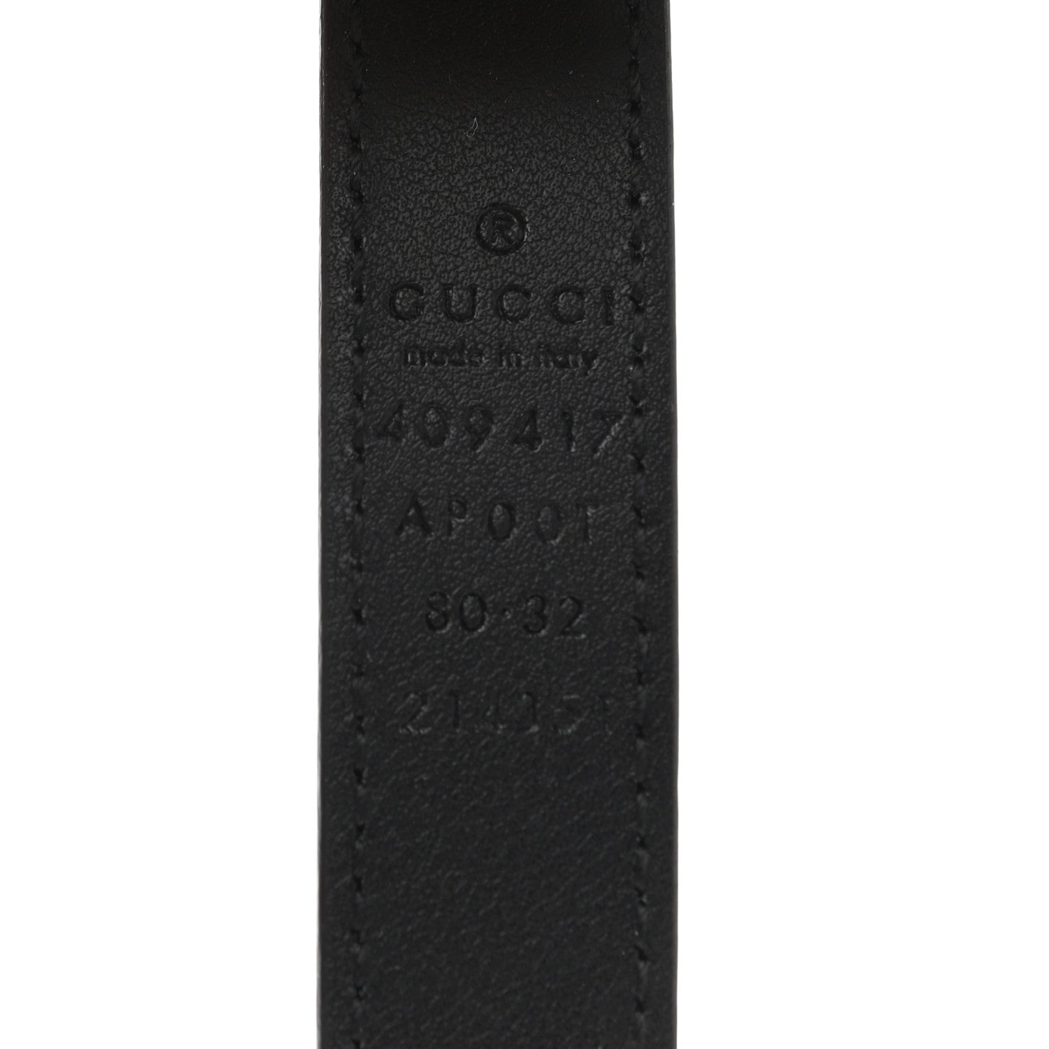 Gucci Calfskin Double G 20mm Belt 80 32 Black 5 of 5