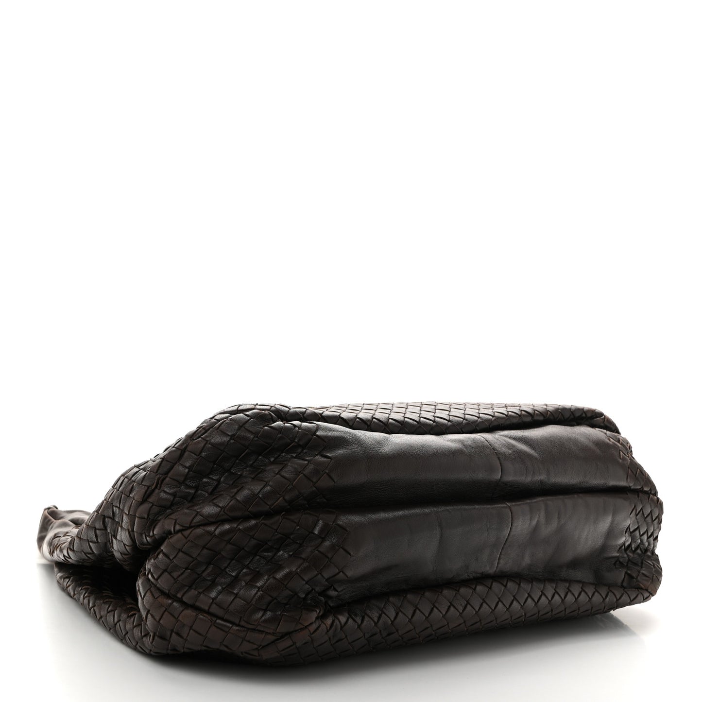 Nappa Intrecciato Large Campana Hobo Ebano