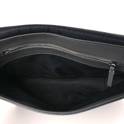 Burberry Grainy Calfskin Embossed Bruno Messenger Charcoal Grey 5 of 8