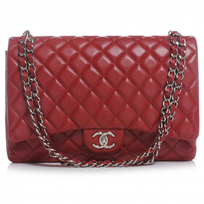 Chanel Caviar Quilted Maxi Double Flap Red 1 of 8