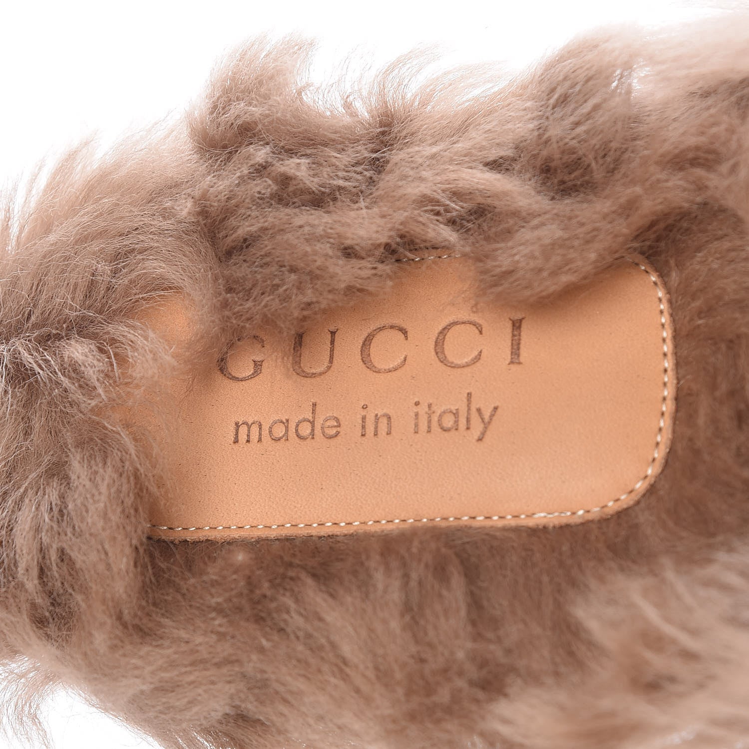 Gucci Goatskin Fur Web GG Skull Embroidered Mens Princetown Slippers 11 Black 6 of 9