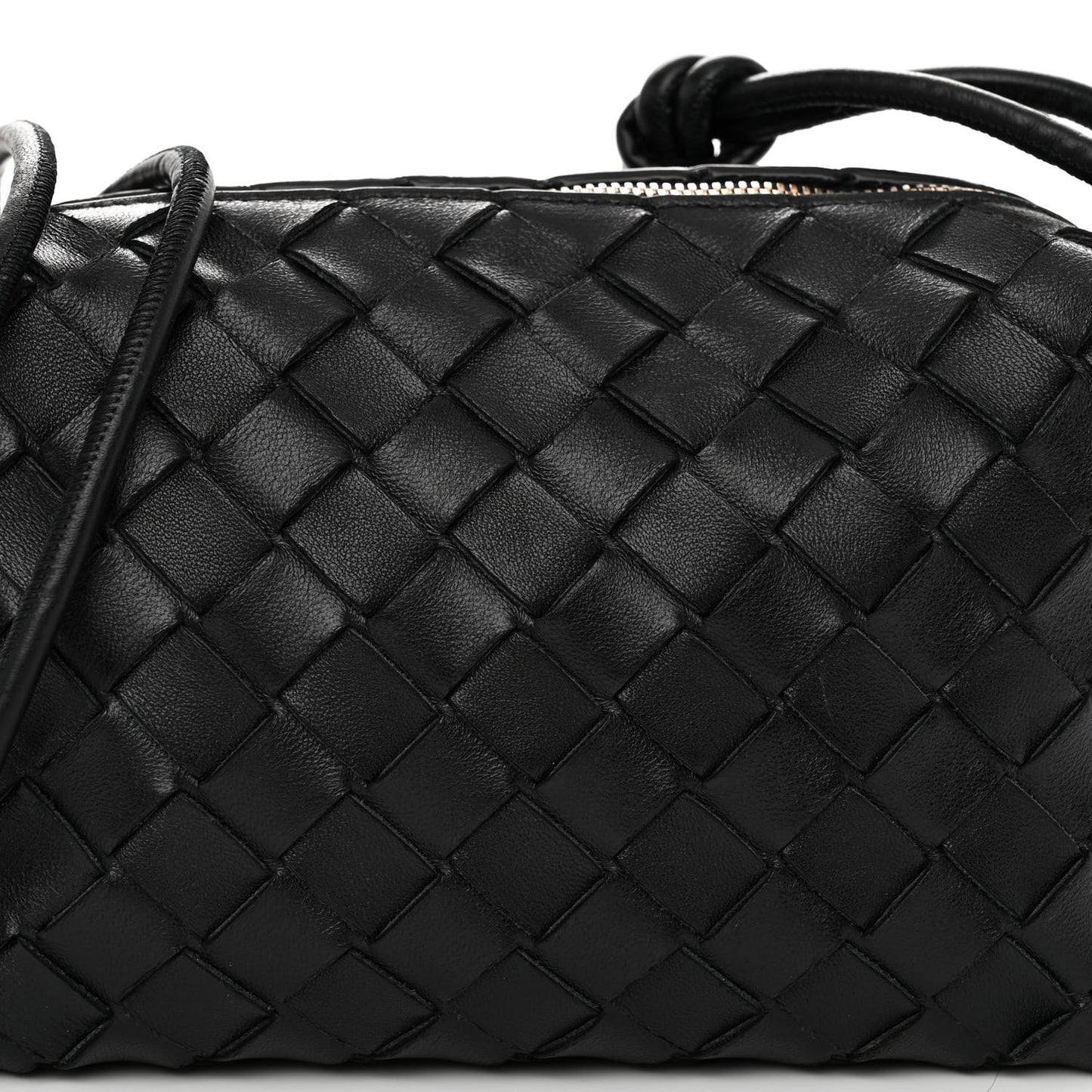Nappa Intrecciato Mini Loop Camera Bag Black